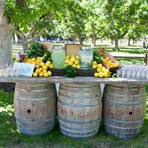wine-barrels-table-center